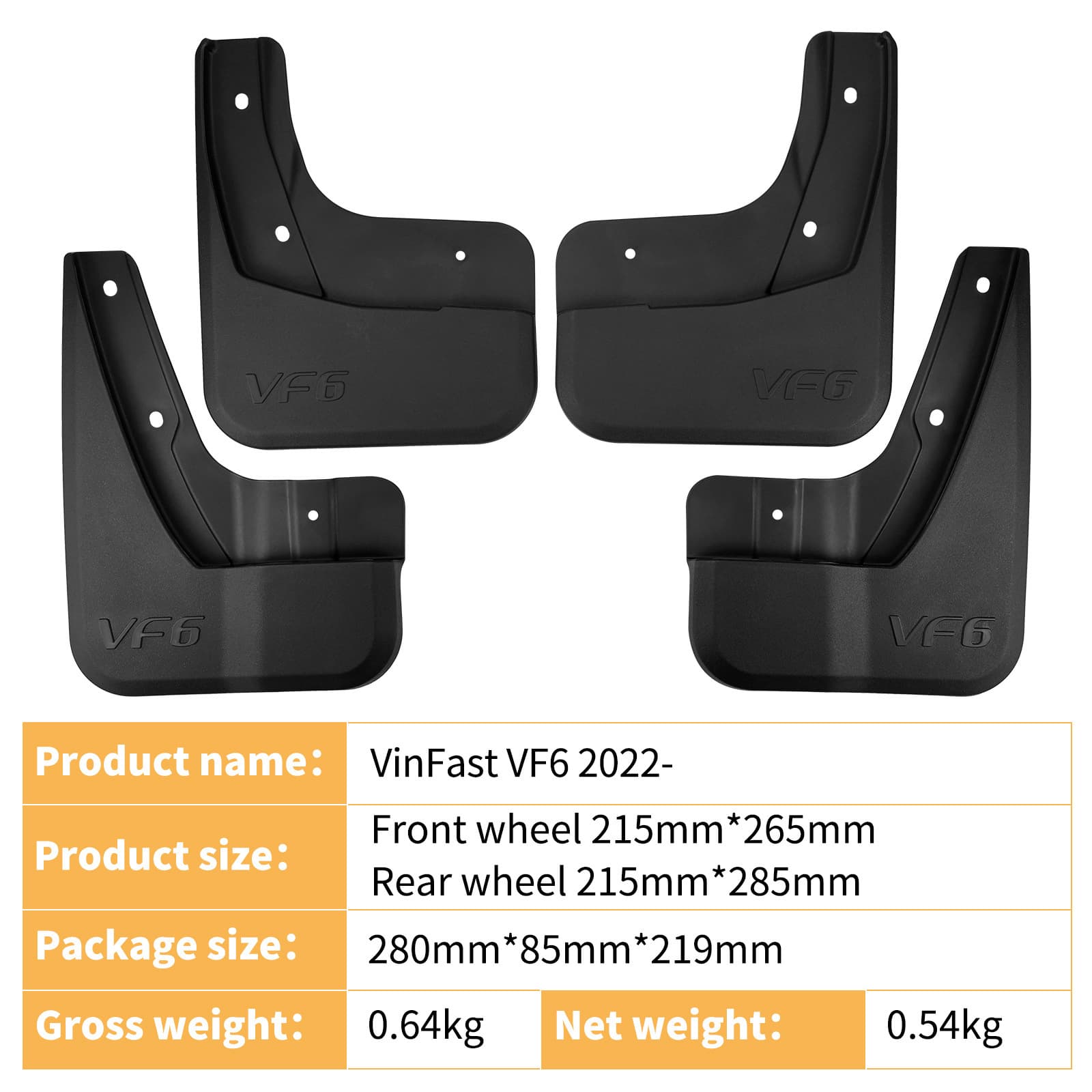 Compatible with VinFast VF 6 2022-2025 Foreign Trade Cross-Border Car Tire Mud Flap Leather Modification Accessories
