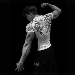 BD Venom Magic Crystal Men's Women's Fitness Wear Quick Dry Short Sleeve Sports Casual Quick Dry Compression Shirt