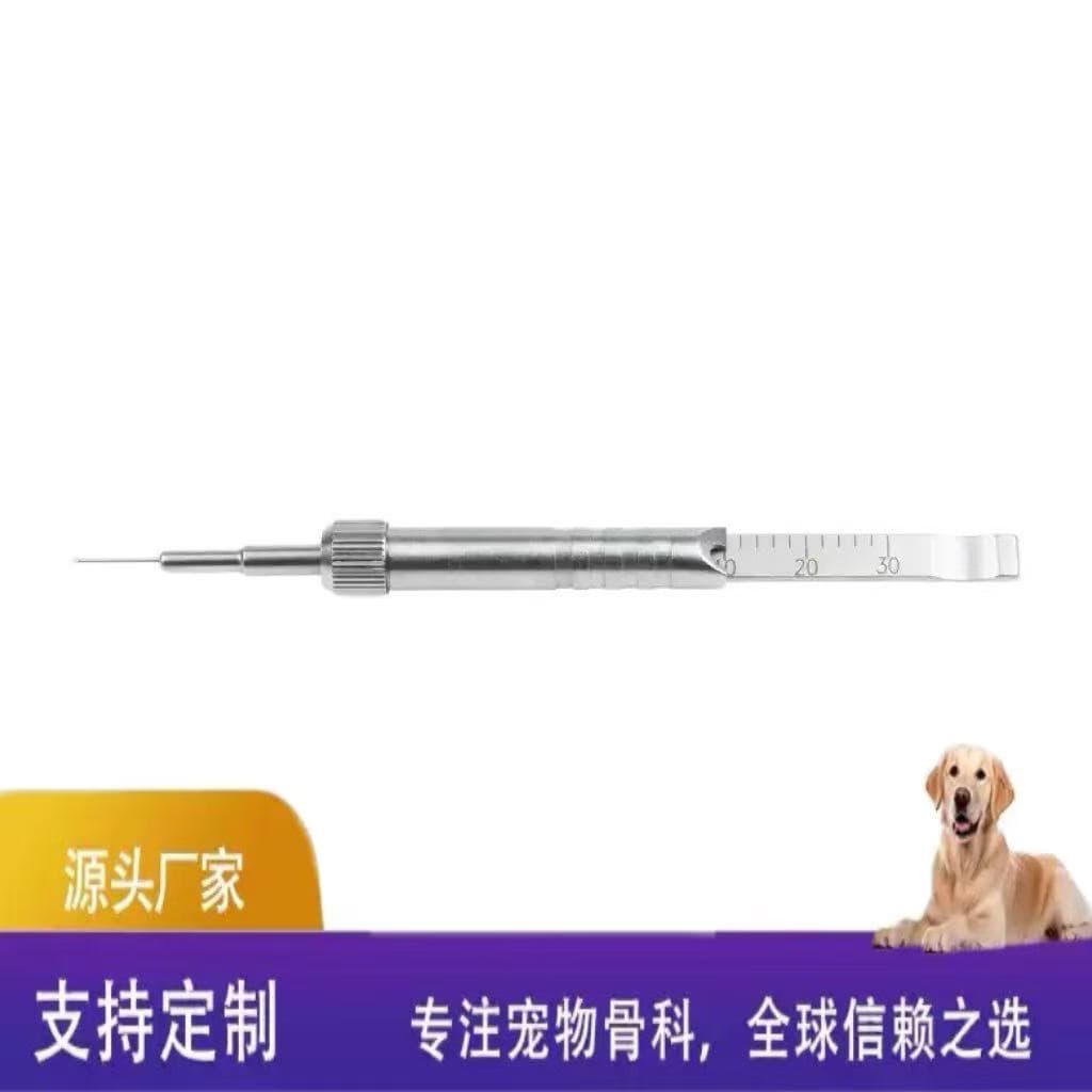 Veterinary Orthopedic Surgery Instrument Bone Depth Gauge for Measuring Bone Drilling Length Animal Stainless Steel Depth Ruler
