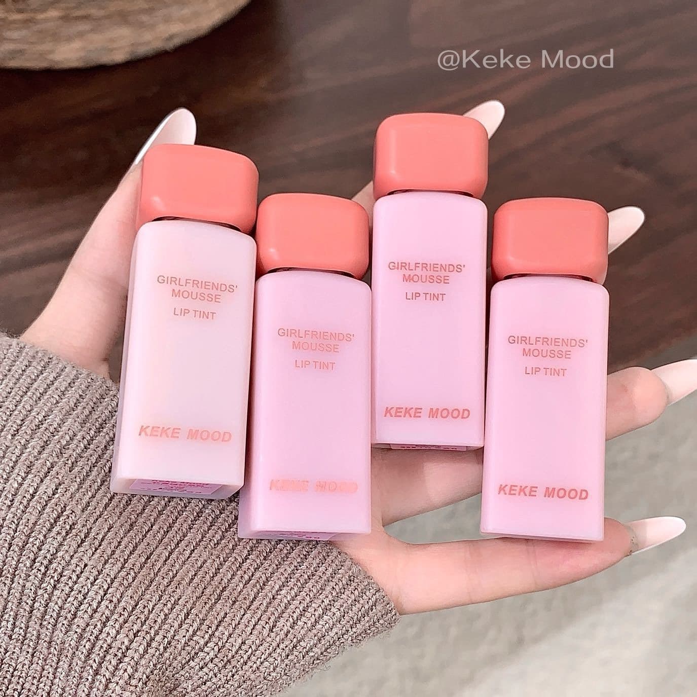 Kekemood Soft Mist Velvet Gauze Lip Glaze Youthful and Beautiful Lipstick Zaoba Artifact Good Color Lip Glaze Student Affordable Model