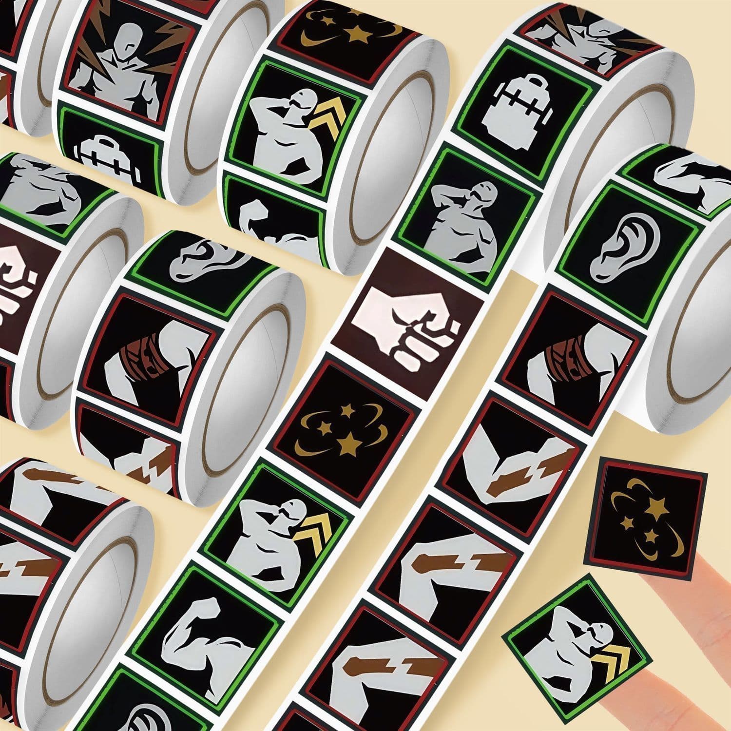 2000 Stickers Delta Force Health Roll Stickers Popular Icon Game Merchandise Notebook Scrapbook Decorative Stickers