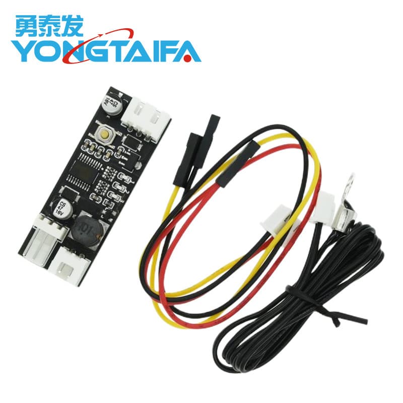 Single-Channel 12V DC PWM 2-3 Wire Fan Temperature Control Speed Regulator for Chassis/PC Fan Noise Reduction