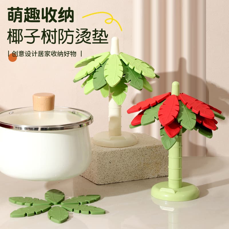Tree Silicone Heat-Resistant Mat Table Placemat Trivet High-Temperature Resistant Bowl Mat Pot Mat Premium Home Cup Coaster Wholesale