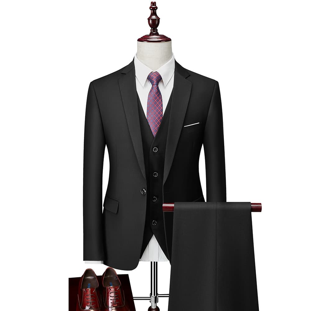 Factory wholesale men's three-piece suit set, business formal classic suit, interview suit, drop shipping available