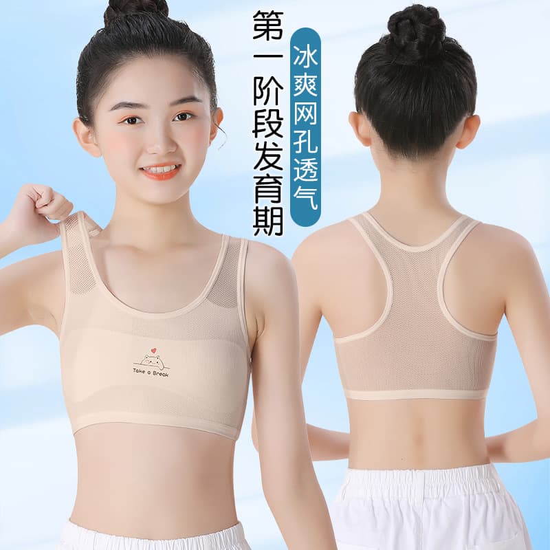 Girls' Training Bra for Developing Stage Ages 12+ Primary School Teenagers Middle School Large Kids Innerwear