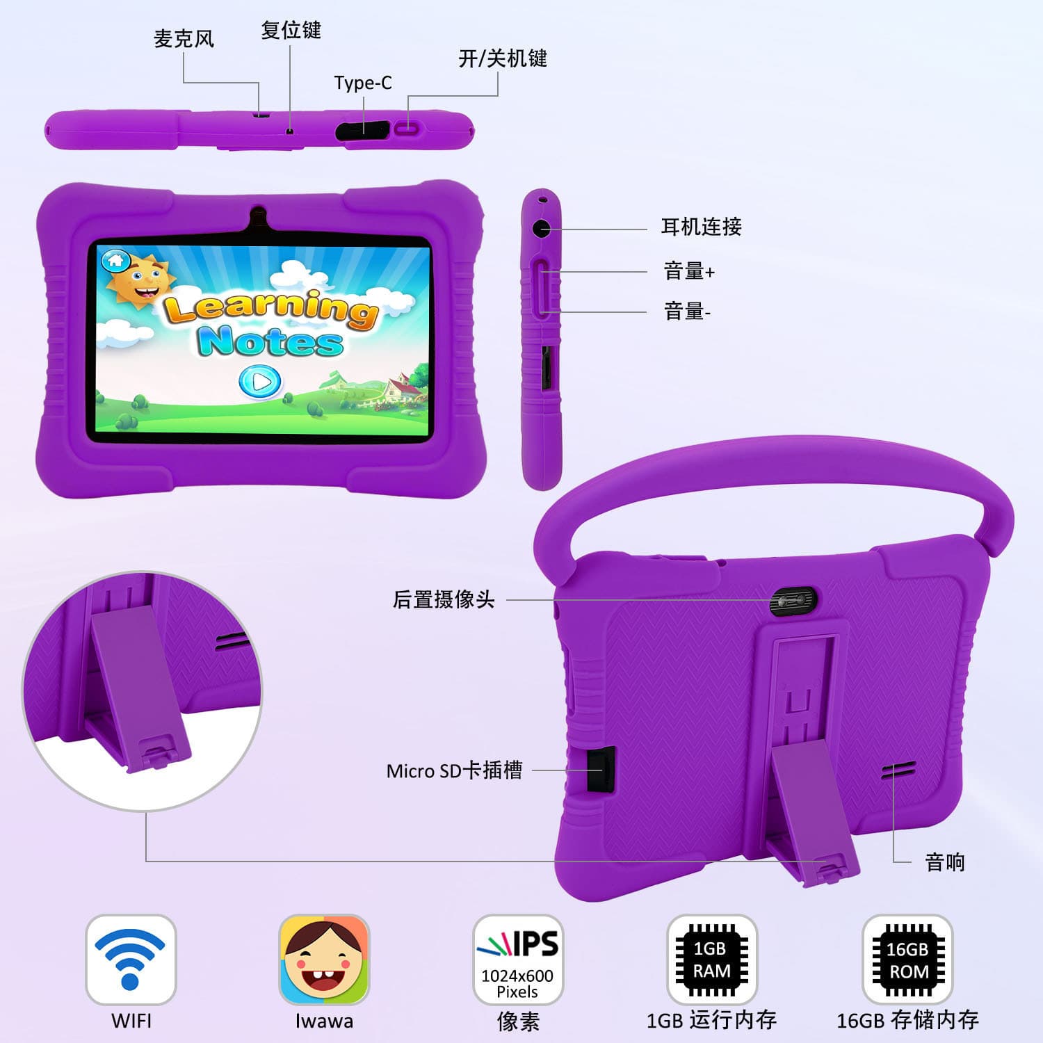 Cross-border 7-inch Tablet 2025 New Model Learning Tablet Bluetooth WiFi Factory Direct Shipping
