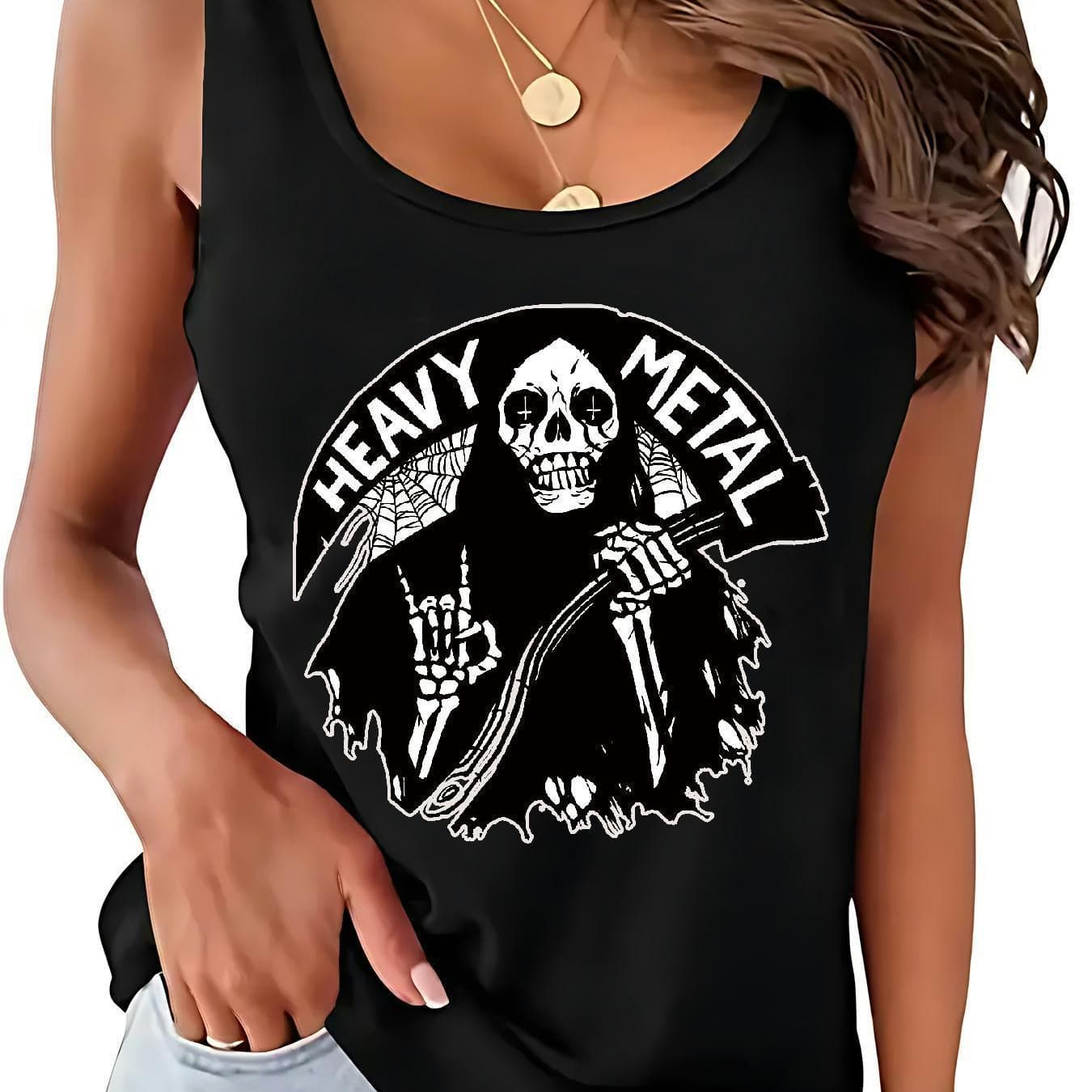 New Multi-Style Printed Sleeveless T-Shirt for Women, Amazon Best-Selling Comfortable Casual Top