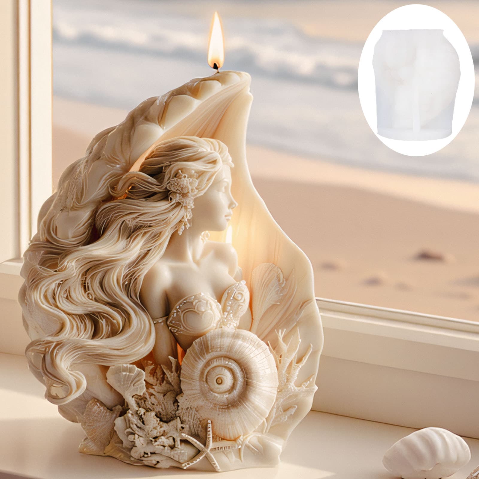 Wenxin DIY 3D Religious Candle Figure Relief Handmade Scented Candle Mold Epoxy Decoration