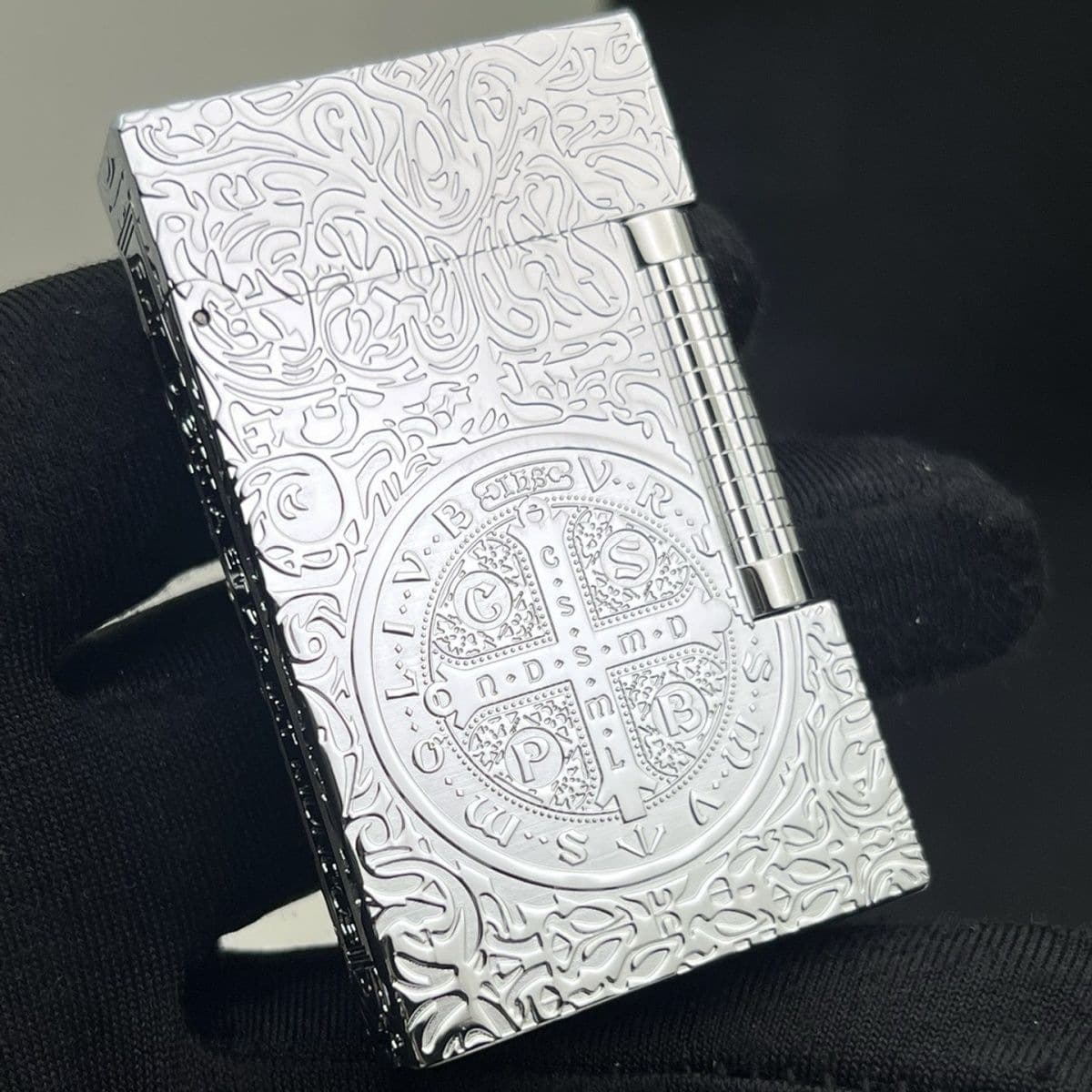 New French S.T. Dupont Lanson Constantine Refillable Lighter Engraved Solid Brass Sand Wheel Luxury Gift