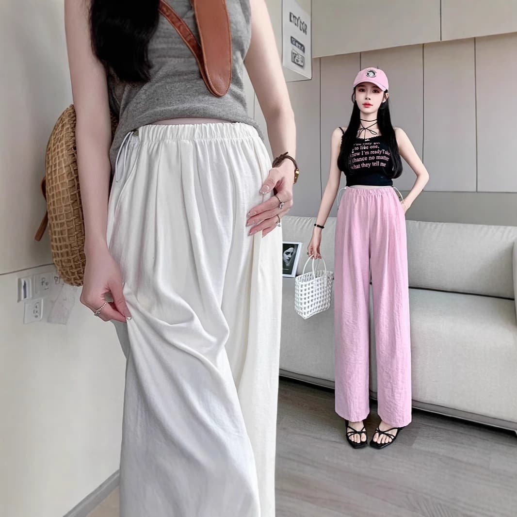 Maternity Wide Leg Pants Without Belly Panel, Naifu Pants, Spring/Summer 2025 New Maternity Casual Pants