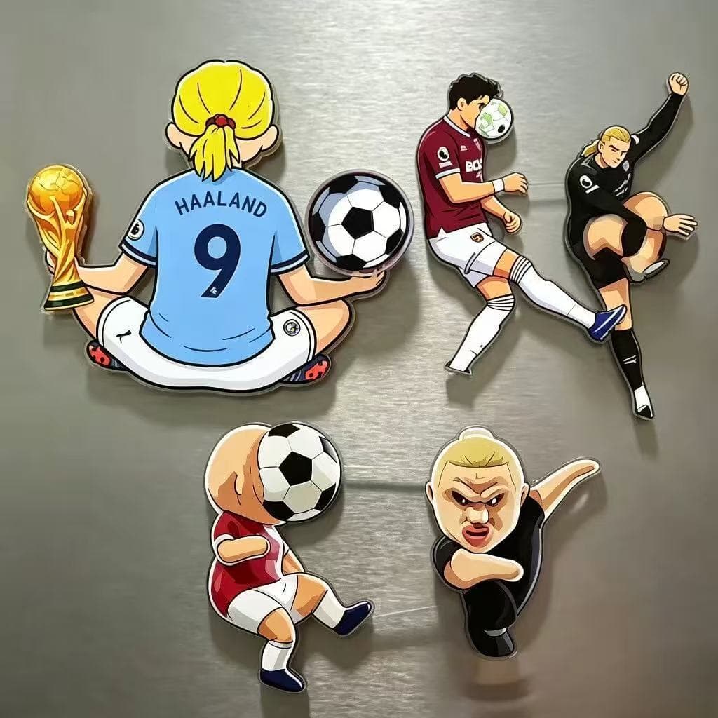 2026 World Cup Haaland Magnetic Spinning Fridge Magnet Creative Cartoon Home Funny Decorative Gift