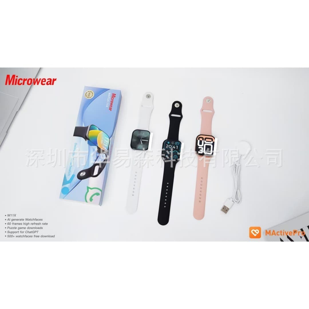 Cross-border Microwear W11X Smart Watch Dynamic Island Bluetooth Call WhatsApp Message Reply