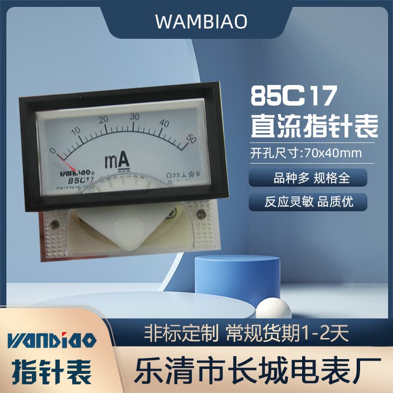 WAMBIAO Pointer Meter 85C17 - Ammeter, Voltmeter, HZ Meter from Yueqing Great Wall Meter Factory