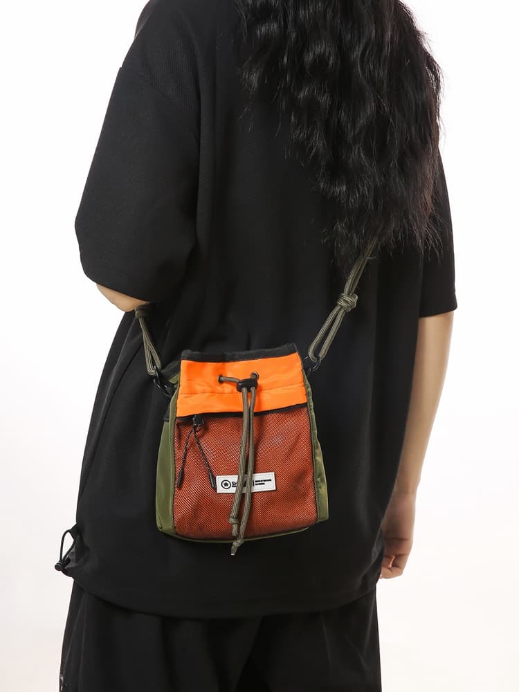 Trendy Fashion Brand Crossbody Bag Unisex Student Sports Single Shoulder Backpack Nylon Material Versatile Usage Soft Hardness