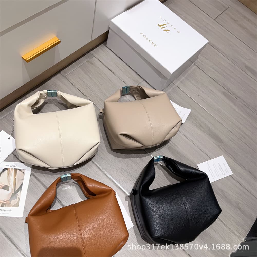 French niche POLENE bento bag genuine leather women's bag Poleno Paris shoulder crossbody high-end bag for women