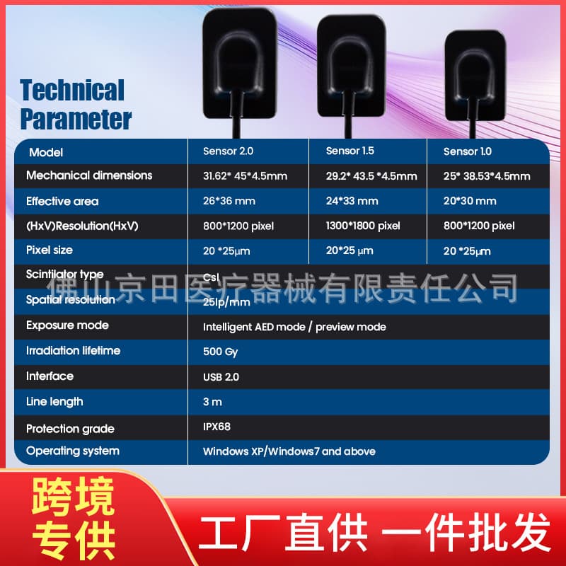Dental X-ray Sensor High Compatibility with Multiple X-ray Machines High-Definition Dental Images