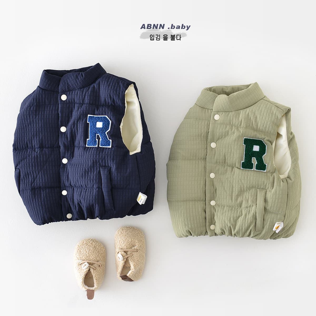 Children's Cotton Vest Autumn/Winter Korean Style Thickened Vest Infant Letter Embroidery Outerwear Top Baby Thick Waistcoat