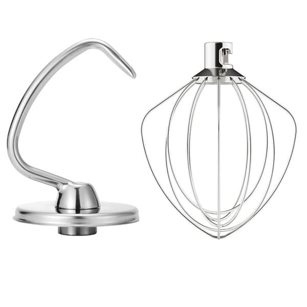 1 Set Color: Silver Material: Stainless Steel Blender Accessories Stainless Steel Whisk Dough Hook Attachment