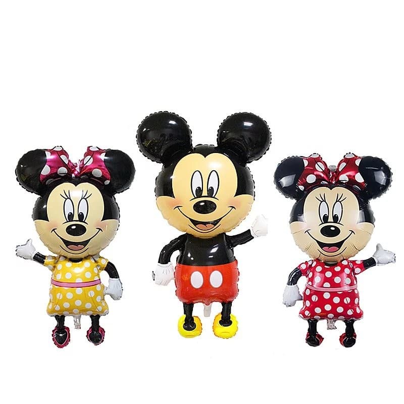 New cartoon large full-body Minnie and Mickey aluminum foil balloons Birthday party decoration Mickey Mouse aluminum foil balloons