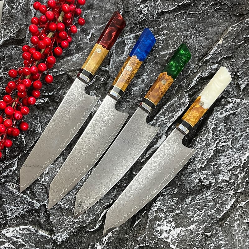 67-layer Damascus steel cutting knife Japanese-style octagonal handle chef's knife cross-border best-selling chef's knife factory wholesale