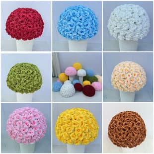 New Korean Style Wedding Rose Ball Hotel Table Flower Decoration Wedding Stage Finished Road Guide Flower Proposal Decoration Flower