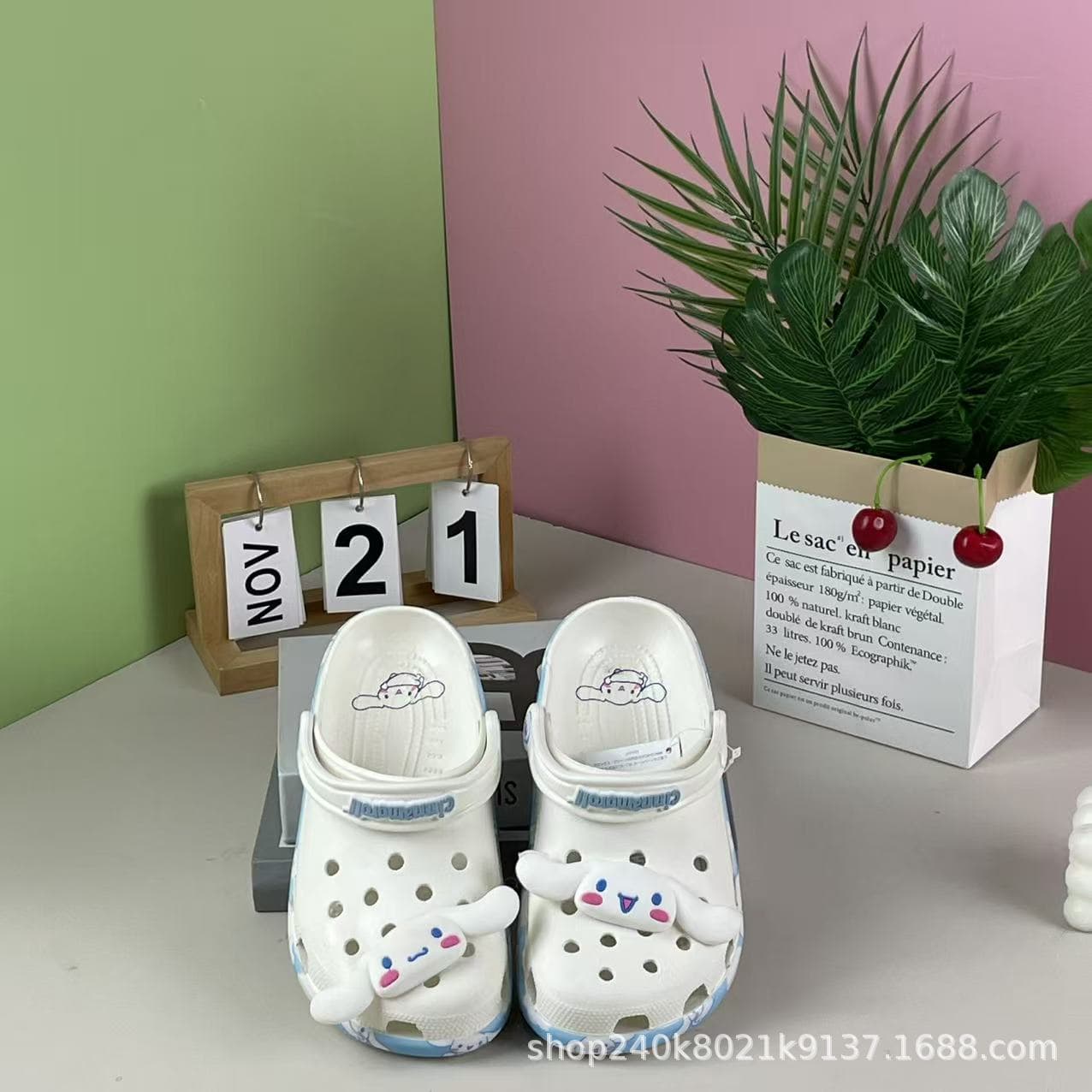 Cross Carlo Chi Summer Cinnamon Dog Cartoon Croc Shoes 2025 New Baby Sandals Closed-Toe Casual Slippers
