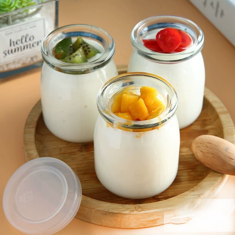 Small pudding cup 100ml wholesale, yogurt cup, jelly milk cup, drop shipping small pudding jar glass jar