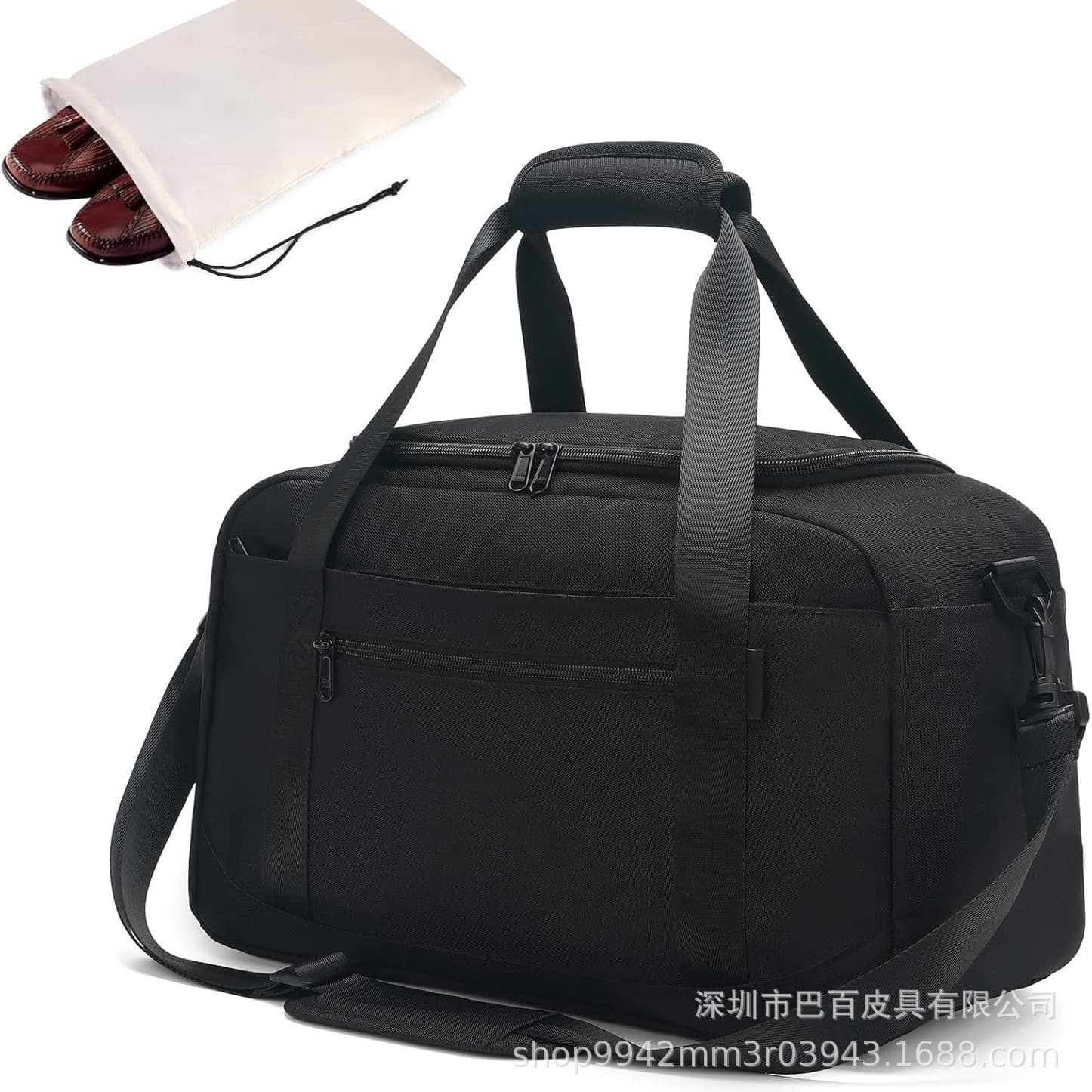 Cross-border Multi-purpose Men's Handbag, Travel Briefcase Portable Computer Bag with Luggage Strap Shoulder Bag