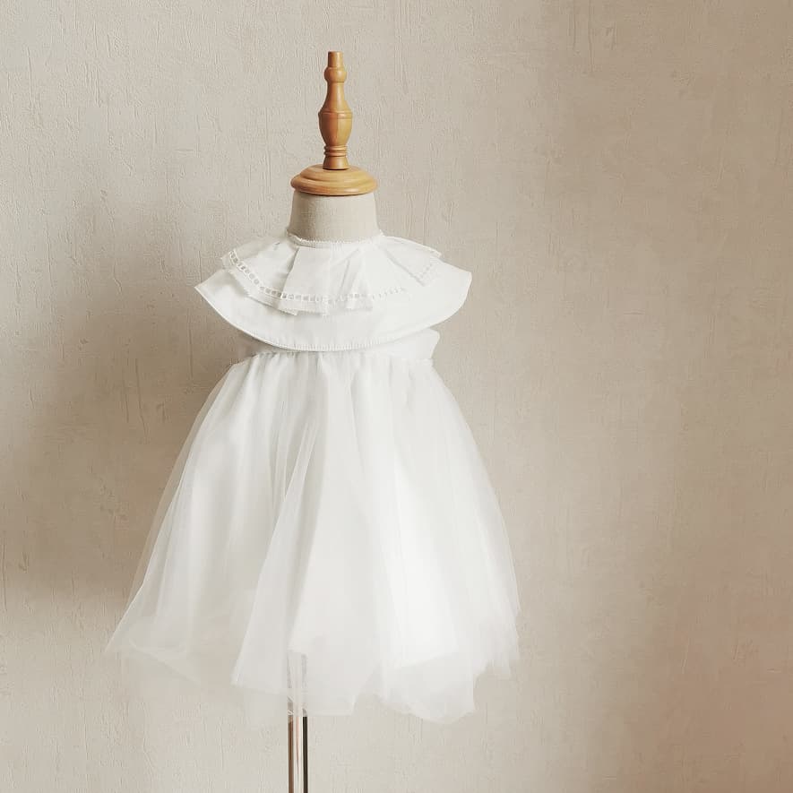 Japanese Marl Tutu Skirt Children's Strapless Princess Puffy Dress for Girls Summer Sling Dress Mesh Marl