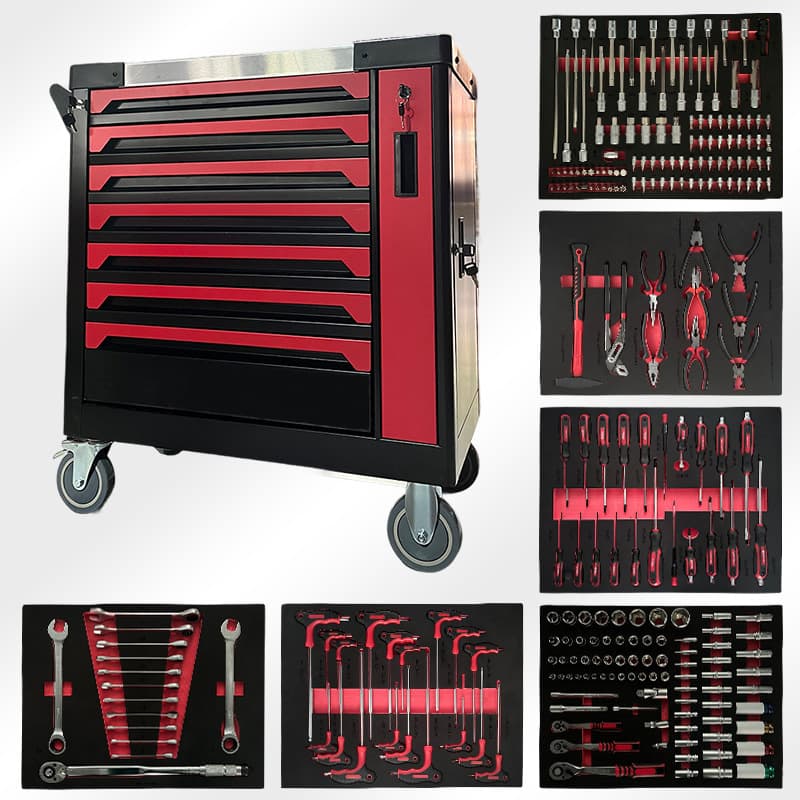 245-Piece Mechanical Tool Set, Tool Cart Kit for 4S Shops, Auto Repair Shops, Tuhu, Tmall Auto Care, Repair Tool Cabinet