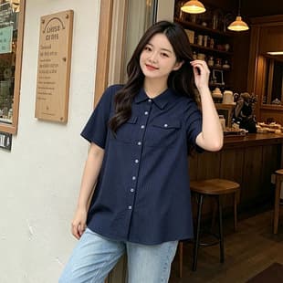 Plus Size Women's Short Sleeve Shirt Style Loose Fitting Slimming Fashion Design Crop Top for 130-300 lbs