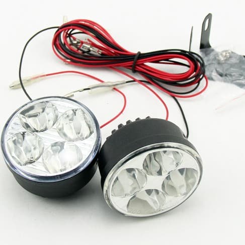 Honda and Volkswagen high-brightness round - 4LED daytime running lights, universal LED fog lights for cars, retrofit daytime running lights, outdoor