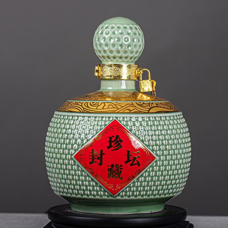 New Model Manufacturer Jingdezhen Ceramic Wine Bottle, New Luxury Style Packaging Creative Gift Box Wine Jar, Ceramic Household Sealed Wine Pot
