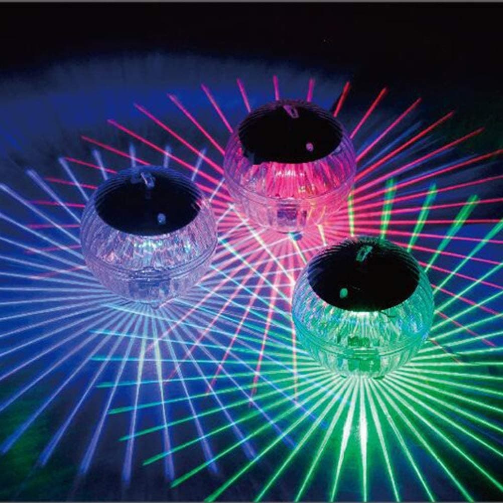 Solar floating pool light LED color-changing waterproof pond light floating light pond hot spring fountain diving light