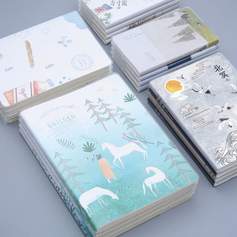 Vintage Notebook Large B5 Hardcover Journal with Plastic Cover, Korean Style Cute High Appearance Thickened Notepad Stationery