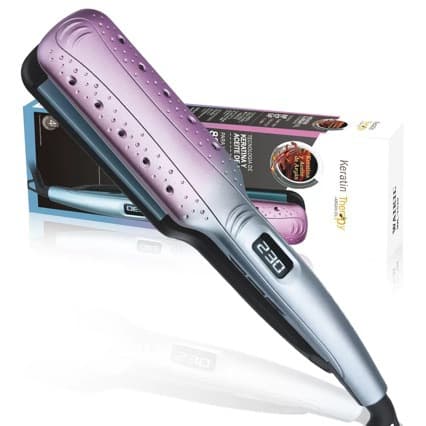 Hair Straightener Curling Iron for Bangs, Negative Ionic Straightening and Curling 2-in-1 Flat Iron, Ceramic