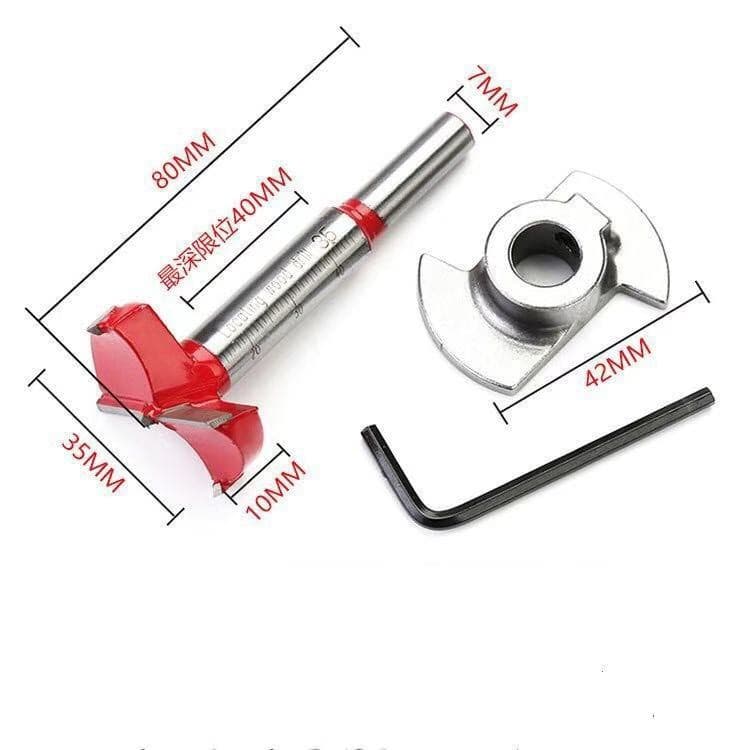 Flat Wing Drill Hinge Reamer 35mm Positioning Woodworking Drill Bit