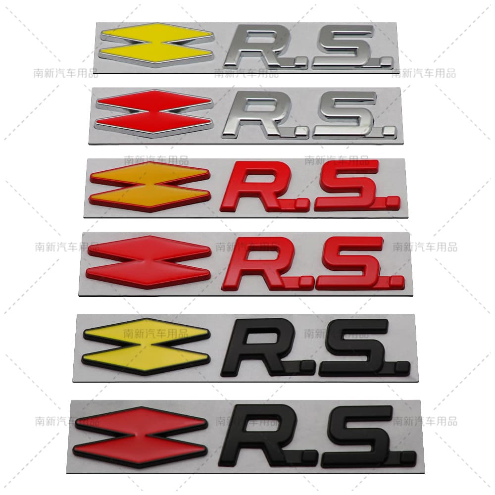 RS Badge Car Sticker Emblem for Renault Sport Clio Megane TWINGO Modification Decoration