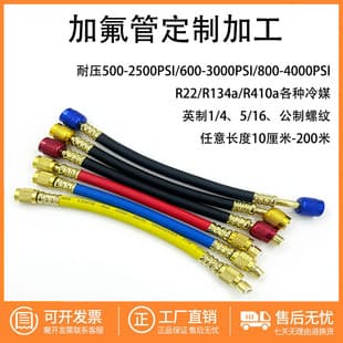 Dual Standard 1/4 Inch Interface 28cm Short Refrigerant Hose with Pin for Automotive AC Oil Leak Detection and Charging