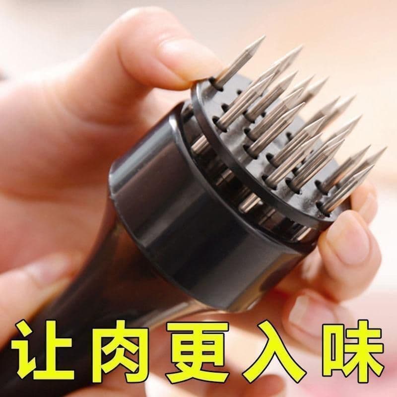 Home Use Tendon Breaking Meat Tenderizer Needle - Pork Chop, Chicken Fillet, and Wing Tenderizer, Meat Mallet, Stainless Steel Steak Piercer, and Pork Skin Pricker
