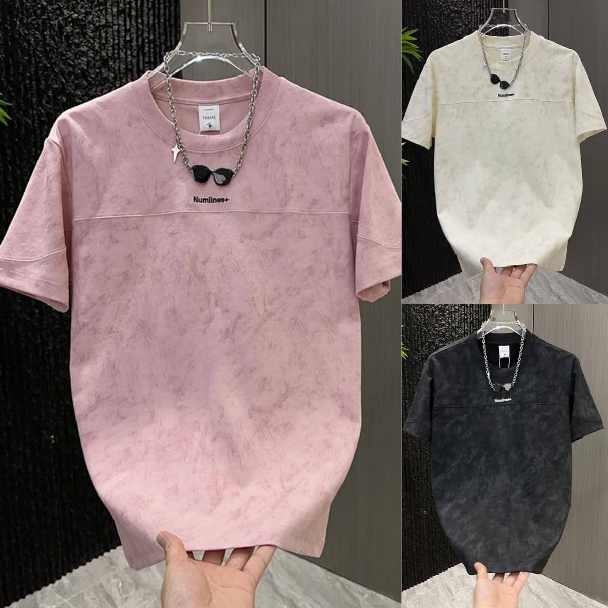Men's Summer New Trendy Solid Casual T-Shirt Thin Versatile Breathable Simple Round Neck Short Sleeve T-Shirt