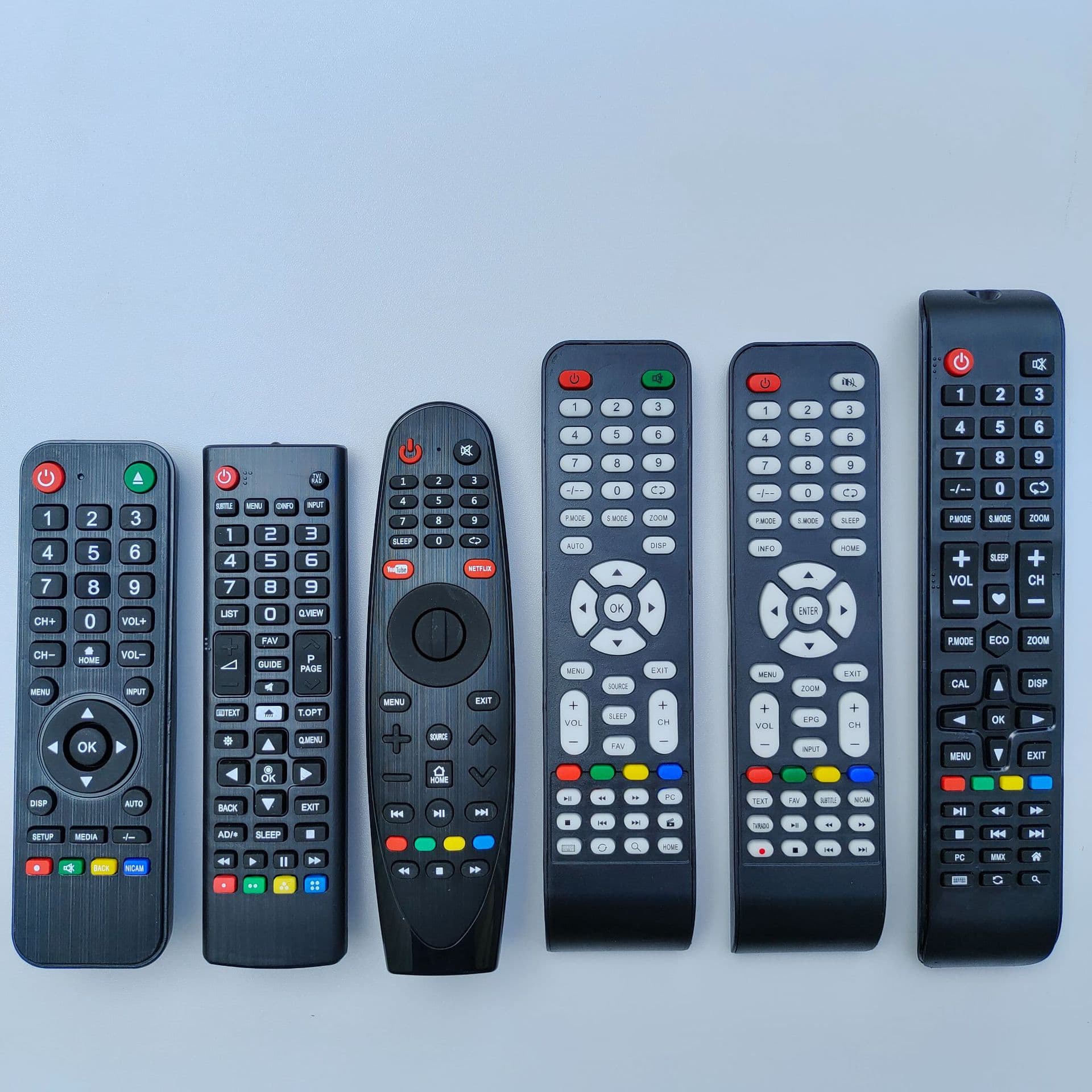 Android Smart LCD TV Remote Control 00BF 0707 04FB 08F7 20DF 007F, Custom Logo Printing Available