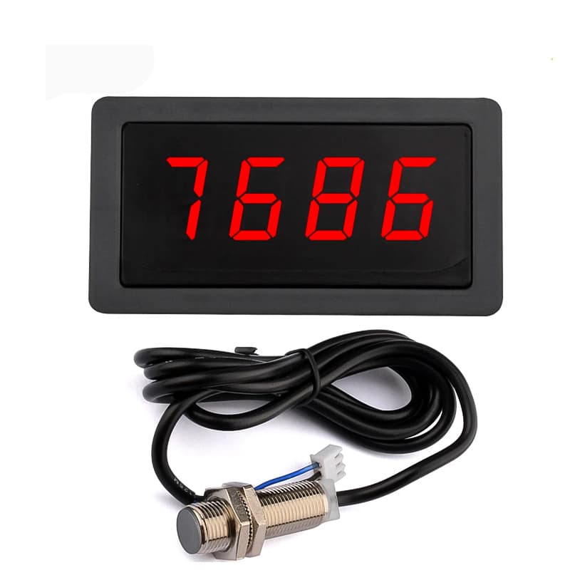 High-precision digital speedometer tachometer for motor speed testing with Hall sensor DC tachometer