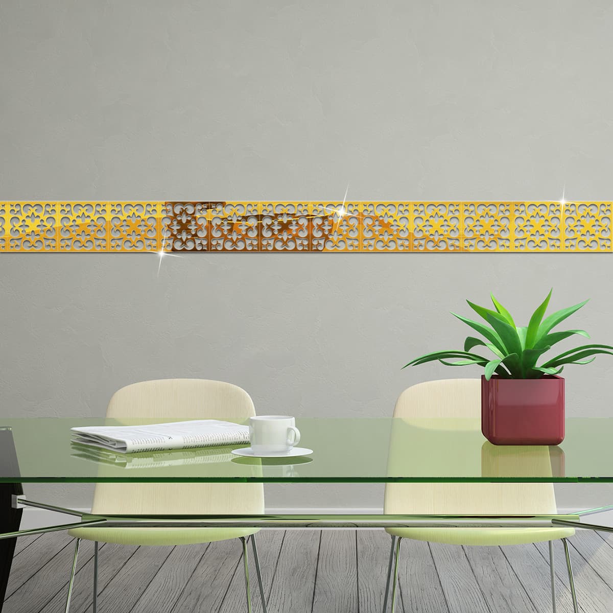 Home Wall Sticker Self-Adhesive Acrylic Soft Mirror for Bedroom Bathroom Splicing Full-Length Mirror Home Background Wall Decorative Mirror