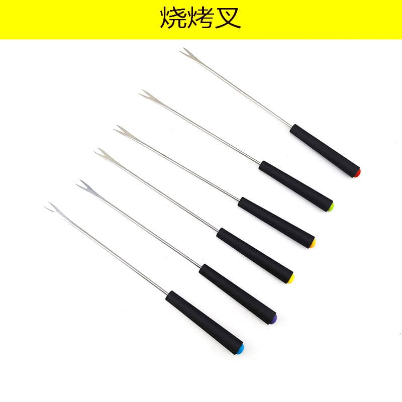 In-Stock Stainless Steel Forks for BBQ, Chocolate Fondue Forks, Fruit and Dessert Forks, and Egg Waffle Picks