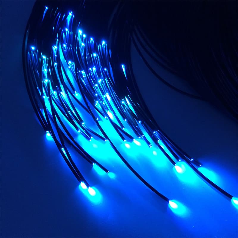 Hard optical fiber black sheath, inner 1.0mm outer 1.3mm pool decorative tail light, end-point illumination, waterproof and durable