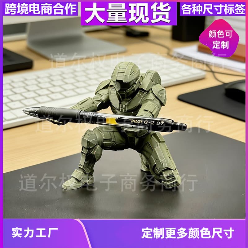 3D printing Halo Master Chief Pen Holder Figure Pen Holder Stationery Storage Pen Holder Personalized Creative Table Decoration