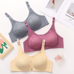 Plus Size Summer Lace Bra, Wire-Free, Sexy Shaping Push-Up, Tummy Control Women's Underwear