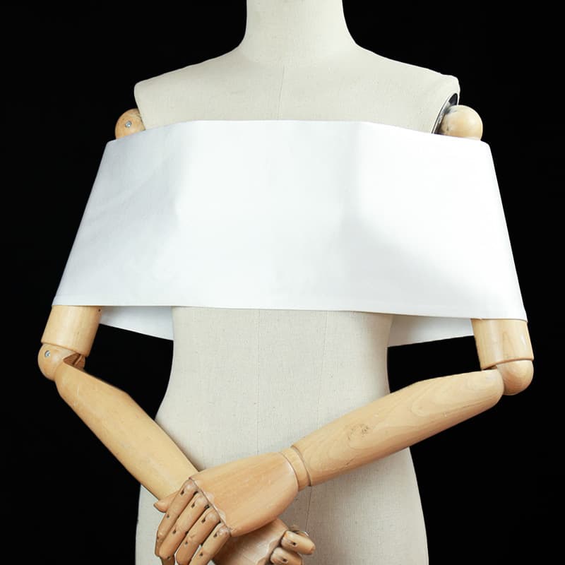 Satin White One-Shoulder Evening Dress Accessories Wedding Shawl Cover Arms Stage Performance Costume Accessories European and American Style