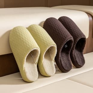 Oxford sole anti-slip cotton slippers for women, autumn/winter new style, couple home indoor wear, fleece-lined warm plush slippers, men's thickened